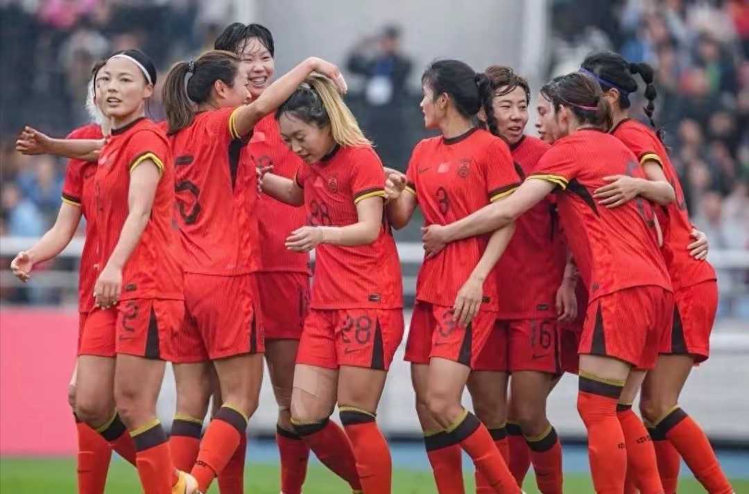 女足国际友谊赛，中国队豪取胜仗